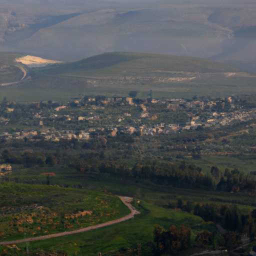 נוף נופי של הנוף הישראלי, המציג שילוב של אתרים היסטוריים ויופי טבעי