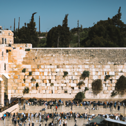 A breathtaking shot of the Western Wall, a monument steeping in history and significance