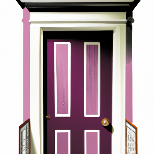 תמונה המציגה דלת כניסה מחודשת להפליא באמצעות טפט PVC שלנו.